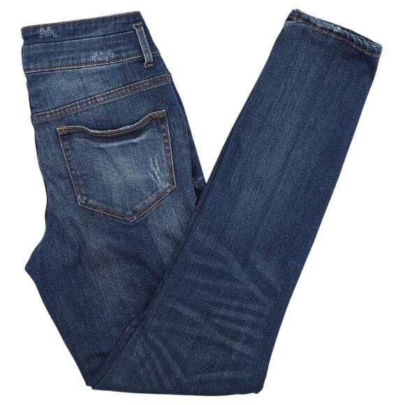 Mossimo Supply Co. Denim - Mossimo Jeans Womens 1 Blue Jeggings High Waisted Distressed Medium Wash Denim